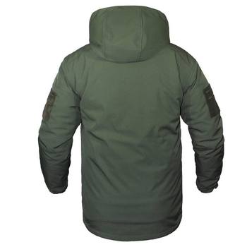 Мужская Зимняя Куртка SoftShell с подкладкой Omni-Heat олива размер 5XL 60