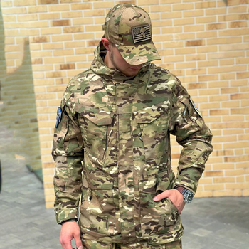 Чоловіча легка Куртка М-65 з Капюшоном та Липучками під шеврони ріп-стоп мультикам розмір M
