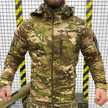 Чоловіча водонепроникна Куртка з Капюшоном Squad Softshell на флісі мультикам розмір M