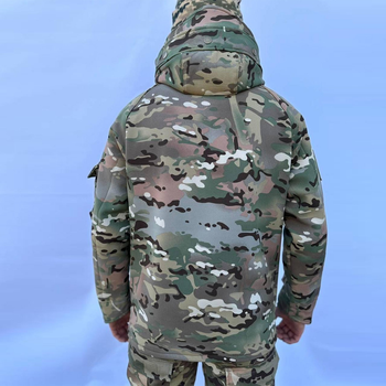 Мужская Демисезонная Куртка Soft Shell на Флисе с прорезиненными замками мультикам размер L