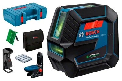 Лазерный нивелир Bosch Professional GCL 2-50 G в чемодан + держатель RM 10 + зажим DK 10 (0601066M02)