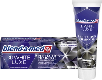 Pasta do zębów Blend-a-med 3D White Luxe Perfection Charcoal 75 ml (8006540881804)