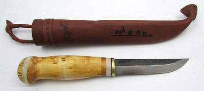 Нож LAPPI Puukko 95, 80CrV2, рукоятка - карельская береза (14171)