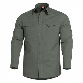 Тактическая рубашка Pentagon Plato Shirt K02019 Large, Camo Green (Сіро-Зелений)