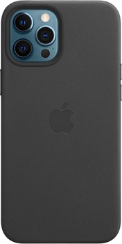 Etui plecki Beline Leather Case do Apple iPhone 12 Black (5903919069531)