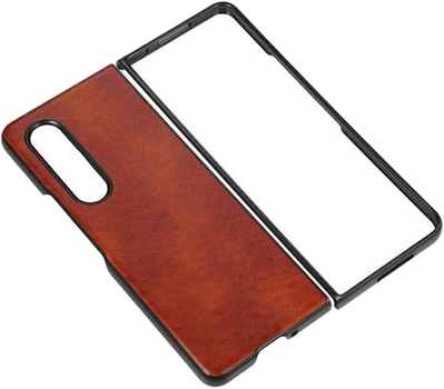 Etui plecki Beline Leather Case do Samsung Galaxy Z Fold 3 Brown (5904422911911)
