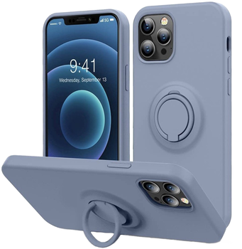 Etui plecki Beline Silicone Ring do Apple iPhone 12 Pro Max Ocean blue (5903919069371)