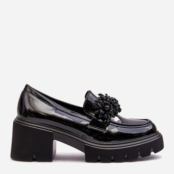 Loafersy damskie na obcasie Renesma 38 Czarne (5905677953718)