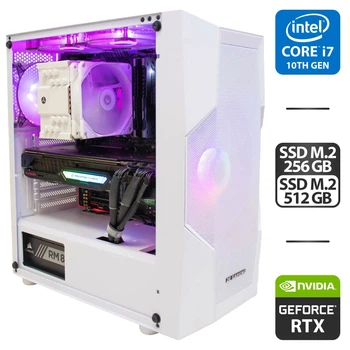 Игровой ПК 2E Gaming Turbo Tower / Intel Core i7-10700K (8 (16) ядер по 3.8 - 5.1 GHz) / 64 GB DDR4 / 256 GB SSD M.2 + 512 GB SSD M.2 / nVidia GeForce RTX 3090, 24 GB GDDR6X, 384-bit / 850W б/у