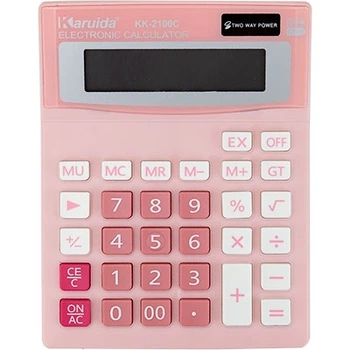 Калькулятор KARUIDA 18,5*15см рожевий/блакитний/білий КК-2100C