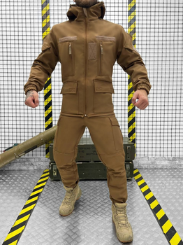 Тактический теплый военный комплект Leader ( Куртка + Штаны ), Камуфляж: Койот, Размер: M
