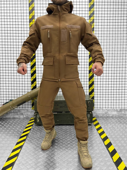 Тактический теплый военный комплект Leader ( Куртка + Штаны ), Камуфляж: Койот, Размер: S