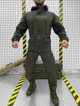 Тактичний теплий військовий комплект Leader ( Куртка + Штани ), Камуфляж: Олива, Розмір: XXL
