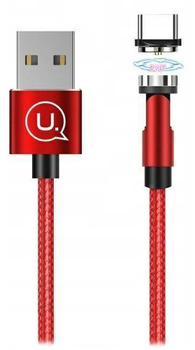 Kabel magnetyczny Usams USB - USB Type-C szybkie ładowanie 1 m czerwony (6958444924496)