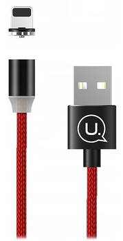 Kabel magnetyczny Usams U-Sure USB - Apple Lightning 1 m czerwony (6958444963501)