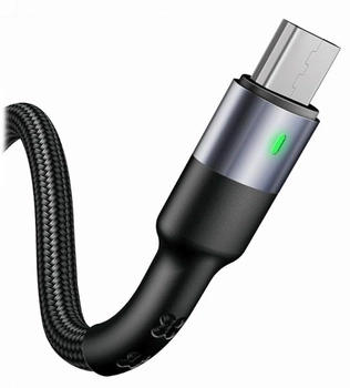 Плетений кабель Usams USB - Micro-USB швидка зарядка 1 м Black (6958444967790)