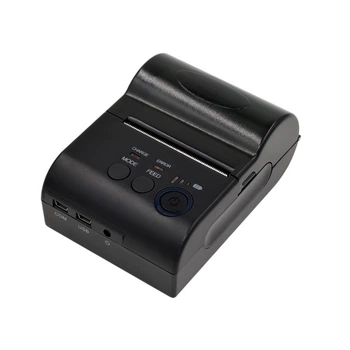Портативний термопринтер чеків штрих-кодів Zjiang POS-5801 90 мм/сек USB/Bluetooth/COM Black