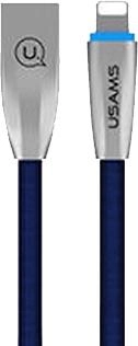 Кабель плетений Usams US-SJ182 USB - Lighting 1.2 м Блакитний (6958444953670)