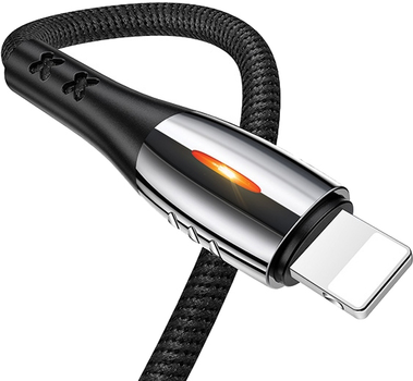 Kabel pleciony Usams US-SJ344 USB - Lighting 1.2 m czarny (6958444967585)