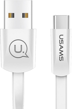 Kabel płaski Usams U2 US-SJ20 USB - USB-C 1.2 m biały (6958444955209)