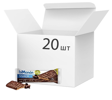 Упаковка шоколадних батончиків Bimanan Exp Bimanan Barrita Choco Black Sg 20 шт (3175681215313)