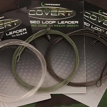 Лідер Gardner COVERT FUSED LOOP LEADERS 1m WEED GREEN