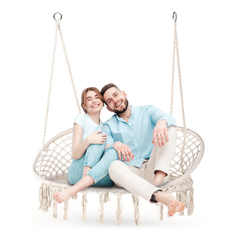 Садовые качели Outtec Boho бежевые подвесные для релакса для сада