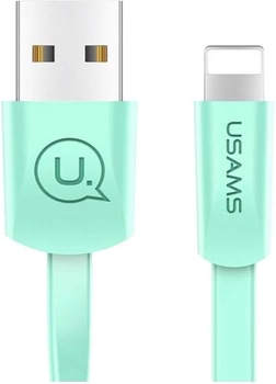 Kabel płaski Usams U2 US-SJ199 USB - Lighting 1.2 m zieliony (6958444955162)