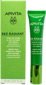 Гель для ділянки навколо очей Apivita Bee Radiant Anti-Ageing Eyes 15 мл (5201279085216)