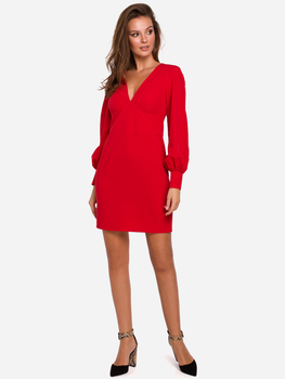 Sukienka ołówkowa damska Makover K027 M Czerwona (5903068461309)