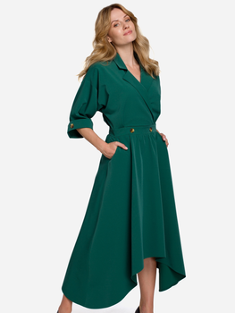 Плаття-сорочка жіноче Makover K086 L Зелене (5903068496820)