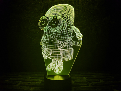 Змінна картинка для нічника-світильника 3D "Міньйон військовий" 3DTOYSLAMP 000261696