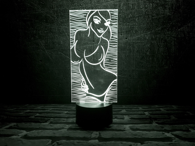 Змінна картинка для нічника-світильника 3D "Дівчина" 3DTOYSLAMP 000261826