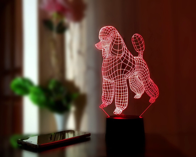 Змінна картинка для нічника-світильника 3D "Пудель" 3DTOYSLAMP 000261919
