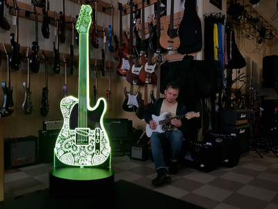 Змінна картинка для нічника-світильника 3D "Гітара 2" 3DTOYSLAMP 000261736