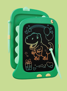 Планшет для рисования детский lcd графический со стилусом игровой электронная доска для рисования заметок и записей цветной для детей 8.5 дюймов DobraMAMA Зеленый 69165