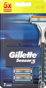 Змінні картриджі для гоління Gillette Sensor 3 5 шт (7702018500017)