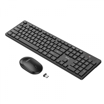 Комплект беспроводная клавиатура и мышь HOCO GM17, Black N