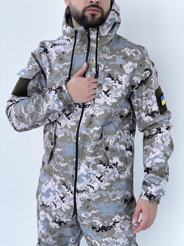 Тактическая куртка с флисом Terra Hot светлый пиксель M