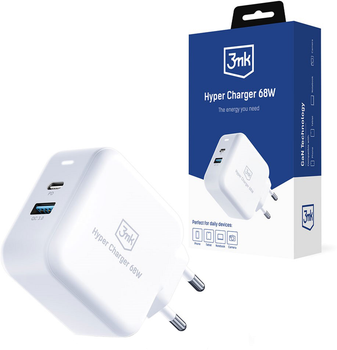 Зарядний пристрій 3MK Hyper Charger 68 W USB USB-C (5903108515153)