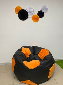 Крісло - мішок SkyPuff М'яч 100 см Zeus Deluxe Black+Багіра 11830