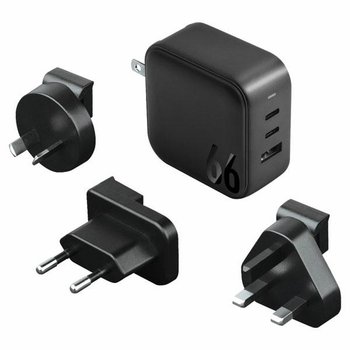 Мережевий зарядний пристрій Energea Travelite 66 W 1 x USB + 2 x USB Type-C PD-PPS-QC 3.0 6 Black (6957879424878)