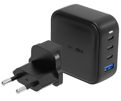 Ładowarka sieciowa Energea Travelite 100 W 1 x USB + 3x USB Type-C PD-PPS-QC 3.0 100 W Czarna (6957879424823)