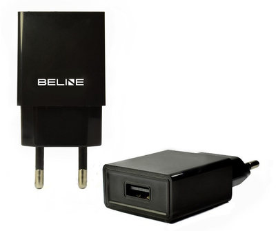 Мережевий зарядний пристрій Beline 1 x USB 1 A Black (5900168331259)