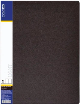 Папка пластиковая Economix Light А4 30 файлов черная (E37603-01)