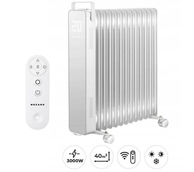 Радиатор масляный электрический Mozano 3000 Вт 13 ребер WiFi Белый
