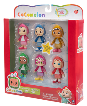 Figurki Jazwares Family and Friends Cocomelon w bluzach z rekinkami (191726397847)