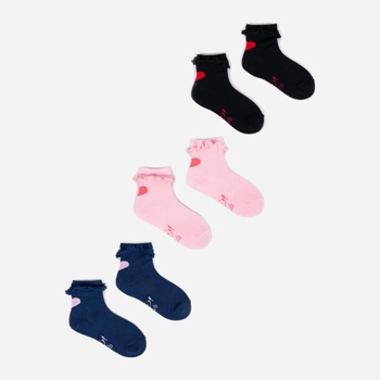 Zestaw skarpetek dla dzieci YOCLUB 3Pack Socks With Frill SKA-0069G-000J-002 20-22 Multicolour (5904921626262)