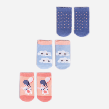 Zestaw skarpetek dla dzieci YOCLUB 3Pack Baby Girl's Socks SKA-0110G-AA30-001 6-9 3 pary Multicolour (5904921626378)