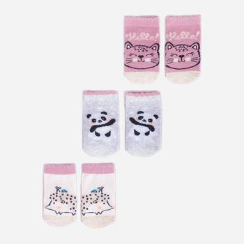 Zestaw skarpetek dla dzieci YOCLUB 3Pack Baby Girl's Socks SKA-0110G-AA30-002 6-9 3 pary Multicolour (5904921626408)